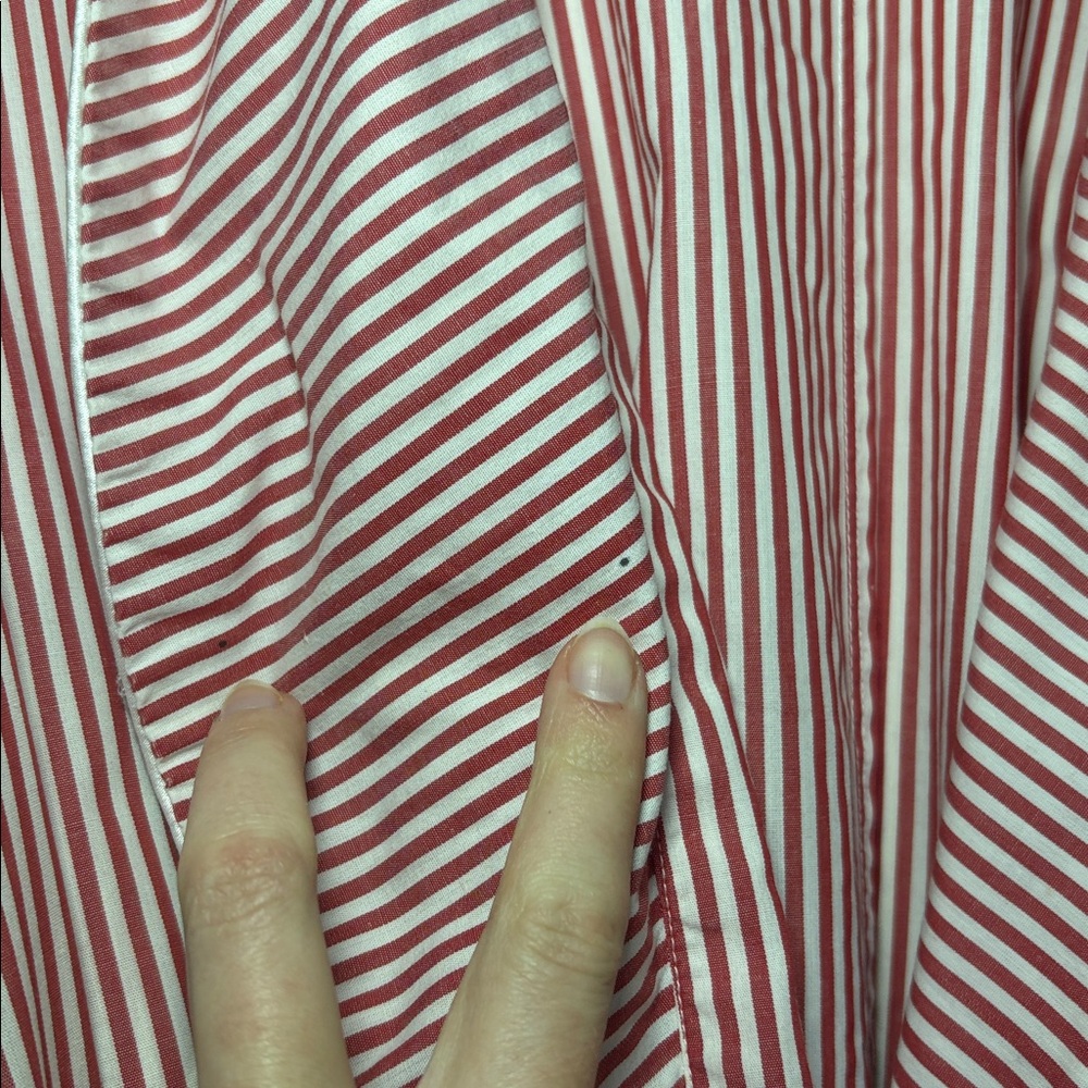 VINTAGE Valentino Intimo Intimates Pink and White Striped Robe 100% cotton - Picture 7 of 9